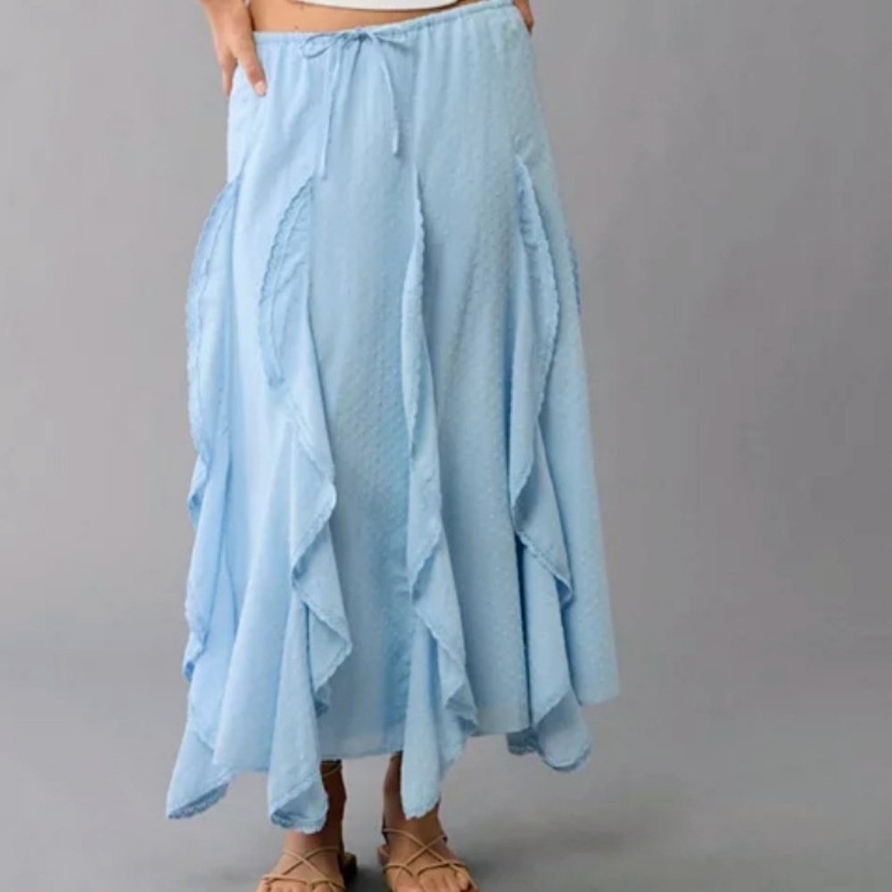 American Eagle Cascade Ruffle Maxi Skirt